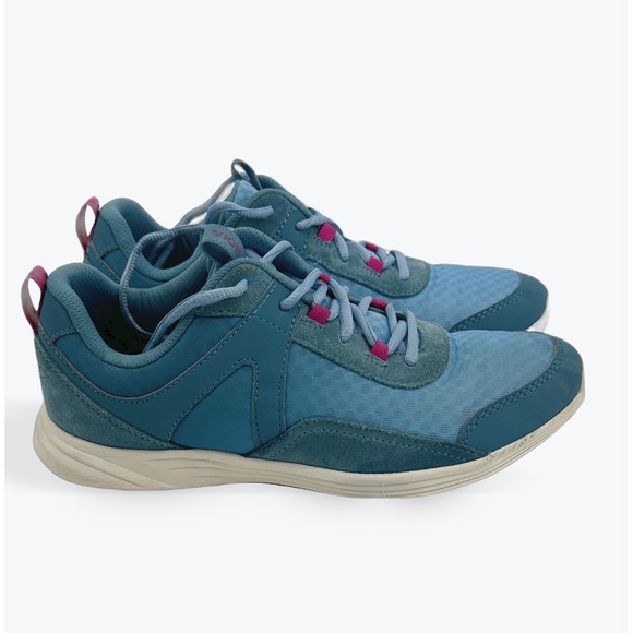 Vionic Chance Walking Shoes Blue Mesh Suede Comfort Athletic Sneakers Womens - Picture 1 of 6